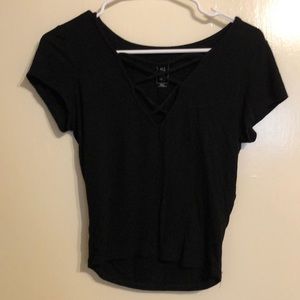 Cute black crop top